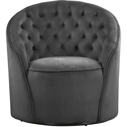 Alessio Grey Velvet Accent Chair