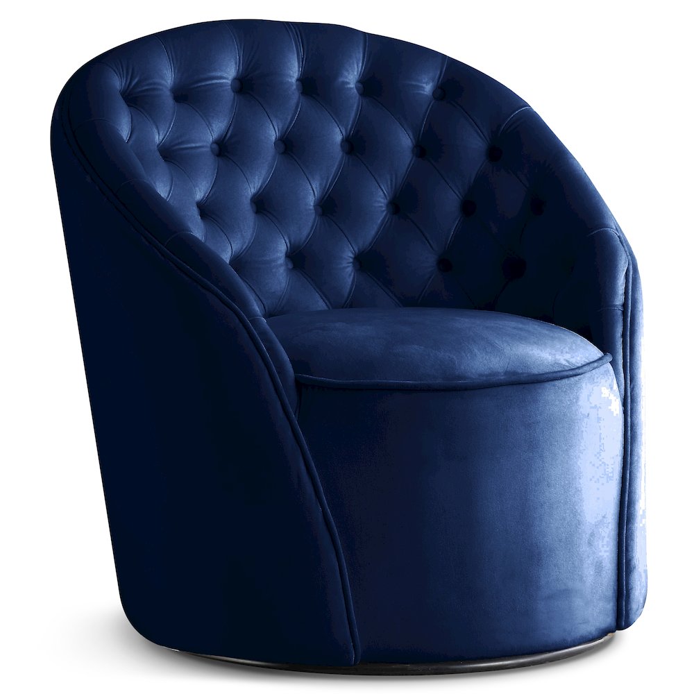 Alessio Navy Velvet Accent Chair