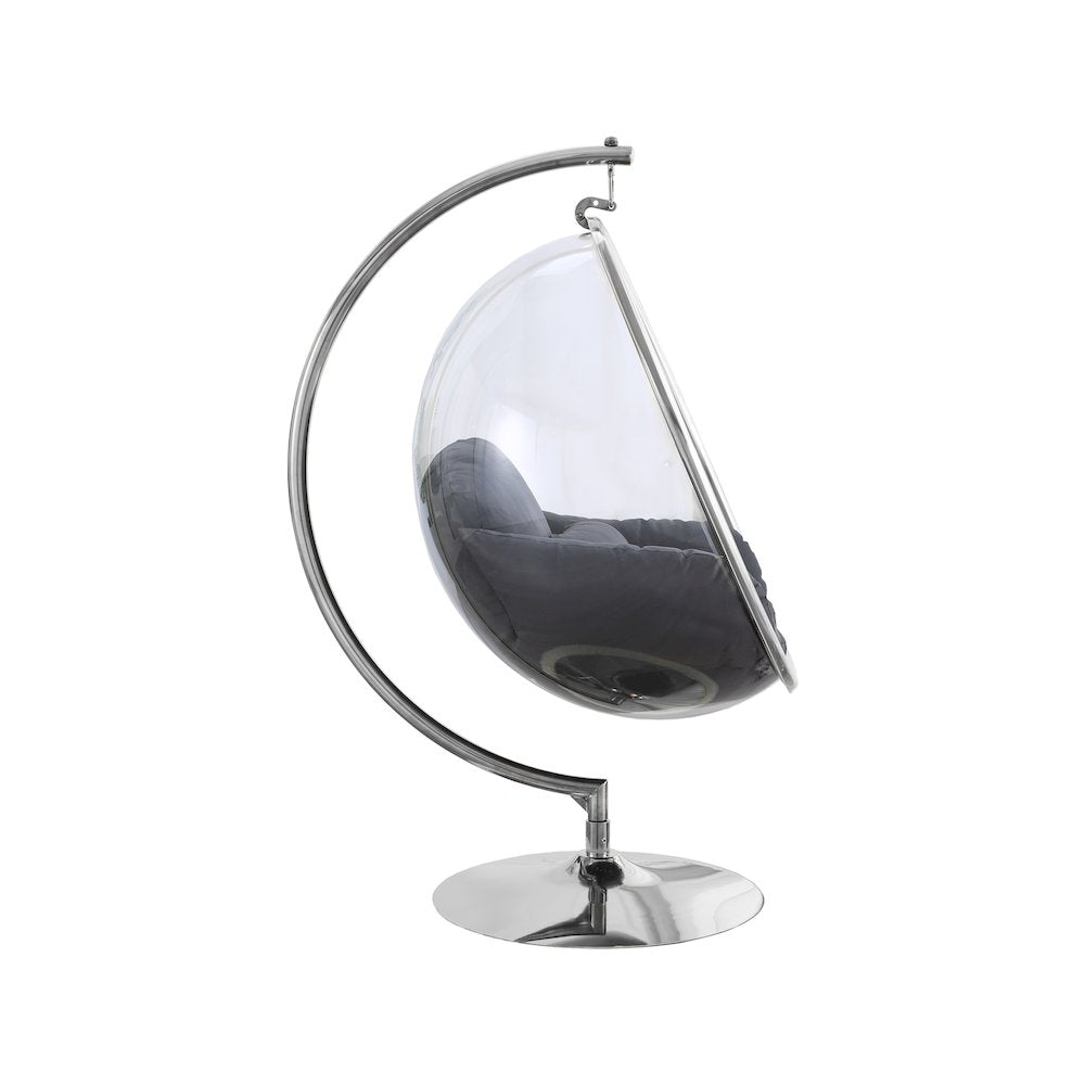 Luna Grey Durable Fabric Acrylic Swing Chair