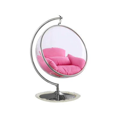 Luna Pink Durable Fabric Acrylic Swing Chair