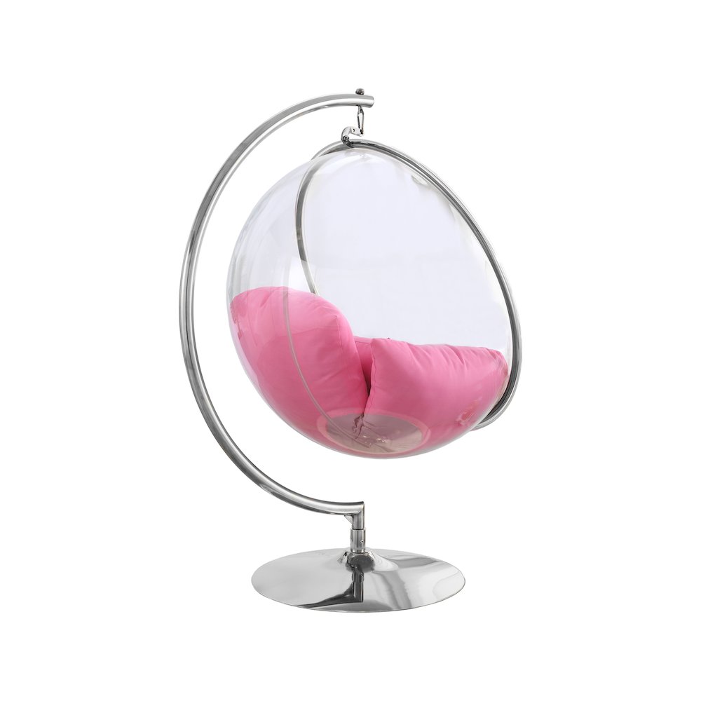 Luna Pink Durable Fabric Acrylic Swing Chair