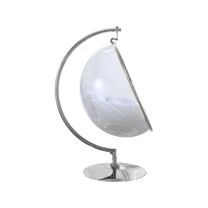 Luna White Durable Fabric Acrylic Swing Chair