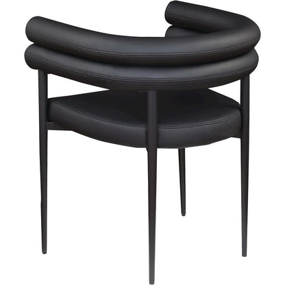 Lavina Black Vegan Leather Dining Chair, Set of 2