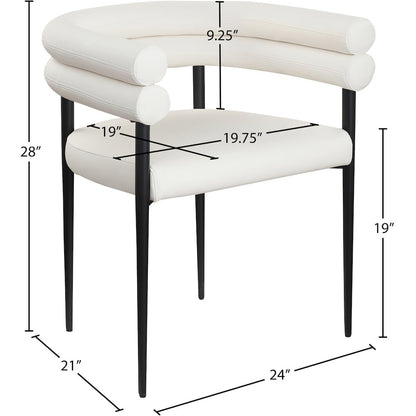 Lavina Cream Vegan Leather Dining Chair, Set of 2