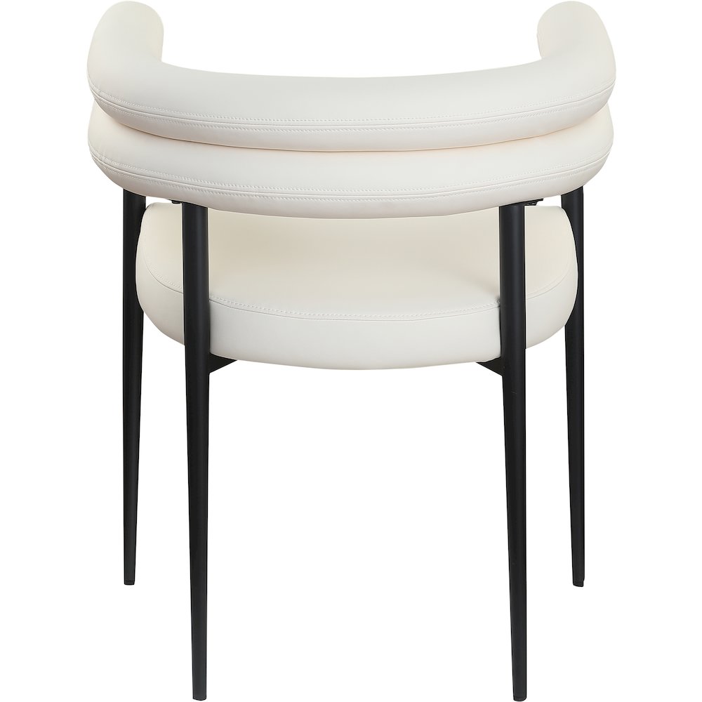 Lavina Cream Vegan Leather Dining Chair, Set of 2
