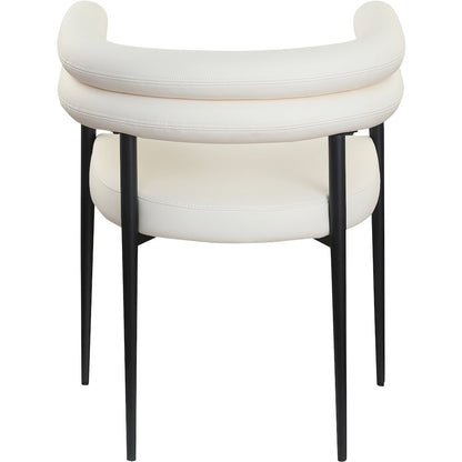 Lavina Cream Vegan Leather Dining Chair, Set of 2