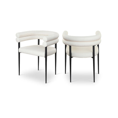 Lavina Cream Vegan Leather Dining Chair, Set of 2