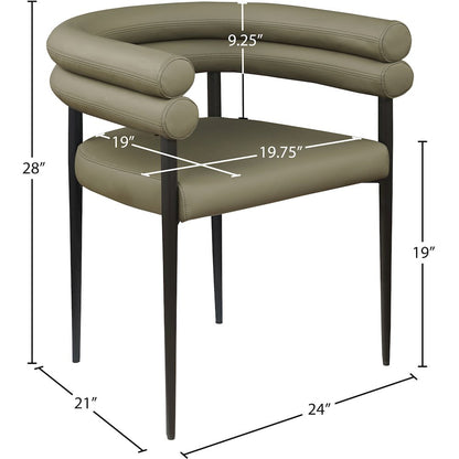 Lavina Olive Vegan Leather Dining Chair, Set of 2