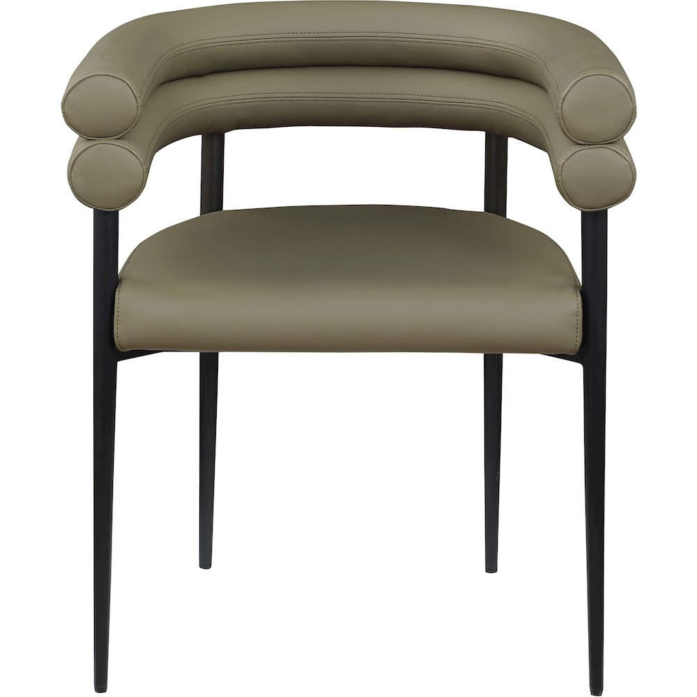 Lavina Olive Vegan Leather Dining Chair, Set of 2