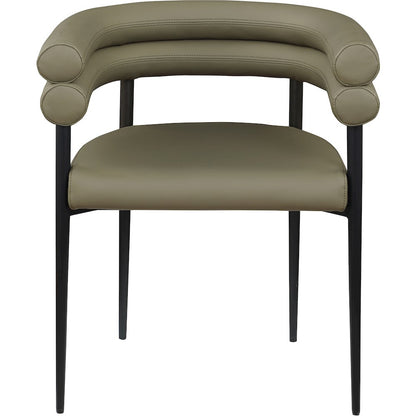 Lavina Olive Vegan Leather Dining Chair, Set of 2