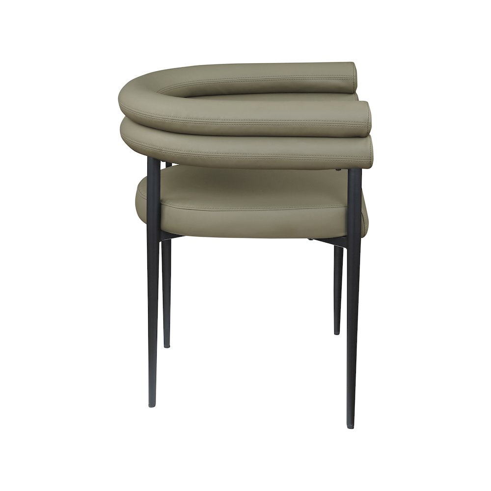 Lavina Olive Vegan Leather Dining Chair, Set of 2