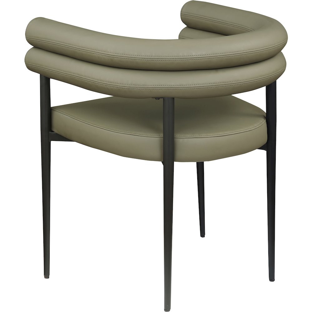 Lavina Olive Vegan Leather Dining Chair, Set of 2