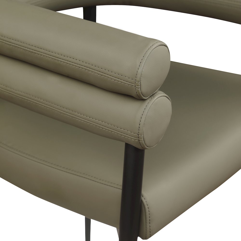 Lavina Olive Vegan Leather Dining Chair, Set of 2