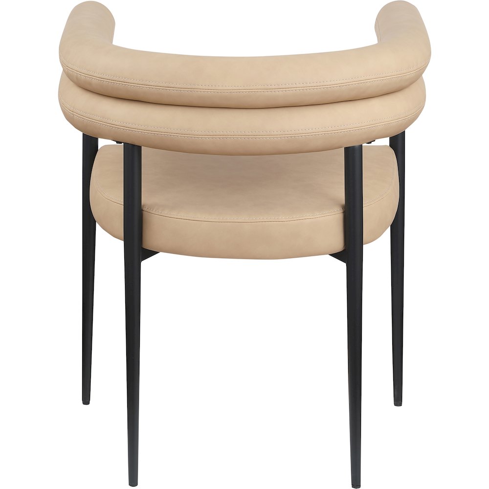 Lavina Tan Vegan Leather Dining Chair, Set of 2