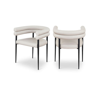 Lavina Taupe Vegan Leather Dining Chair, Set of 2