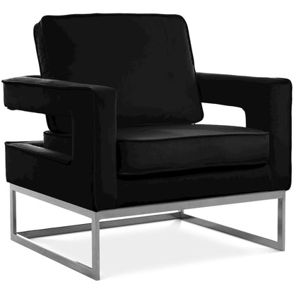 Noah Black Velvet Accent Chair