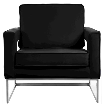 Noah Black Velvet Accent Chair