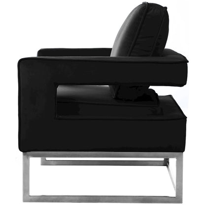 Noah Black Velvet Accent Chair