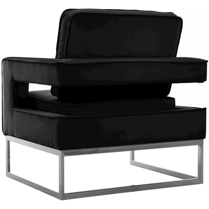 Noah Black Velvet Accent Chair
