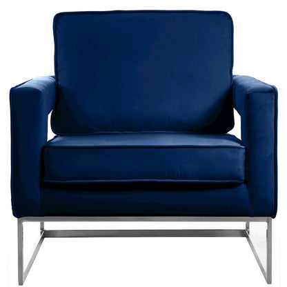 Noah Navy Velvet Accent Chair
