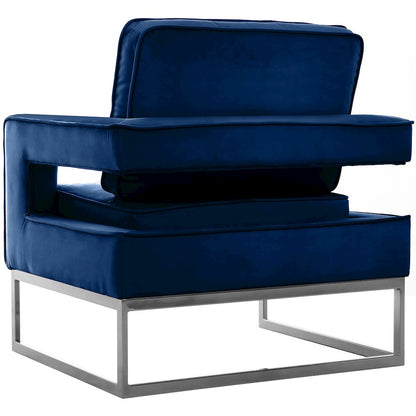 Noah Navy Velvet Accent Chair