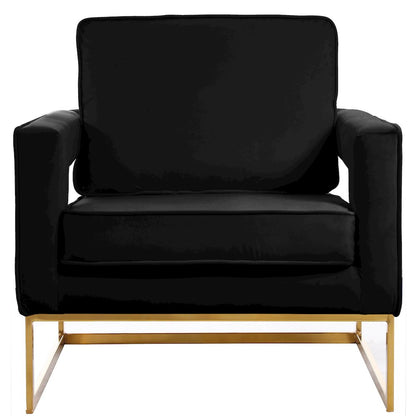 Noah Black Velvet Accent Chair