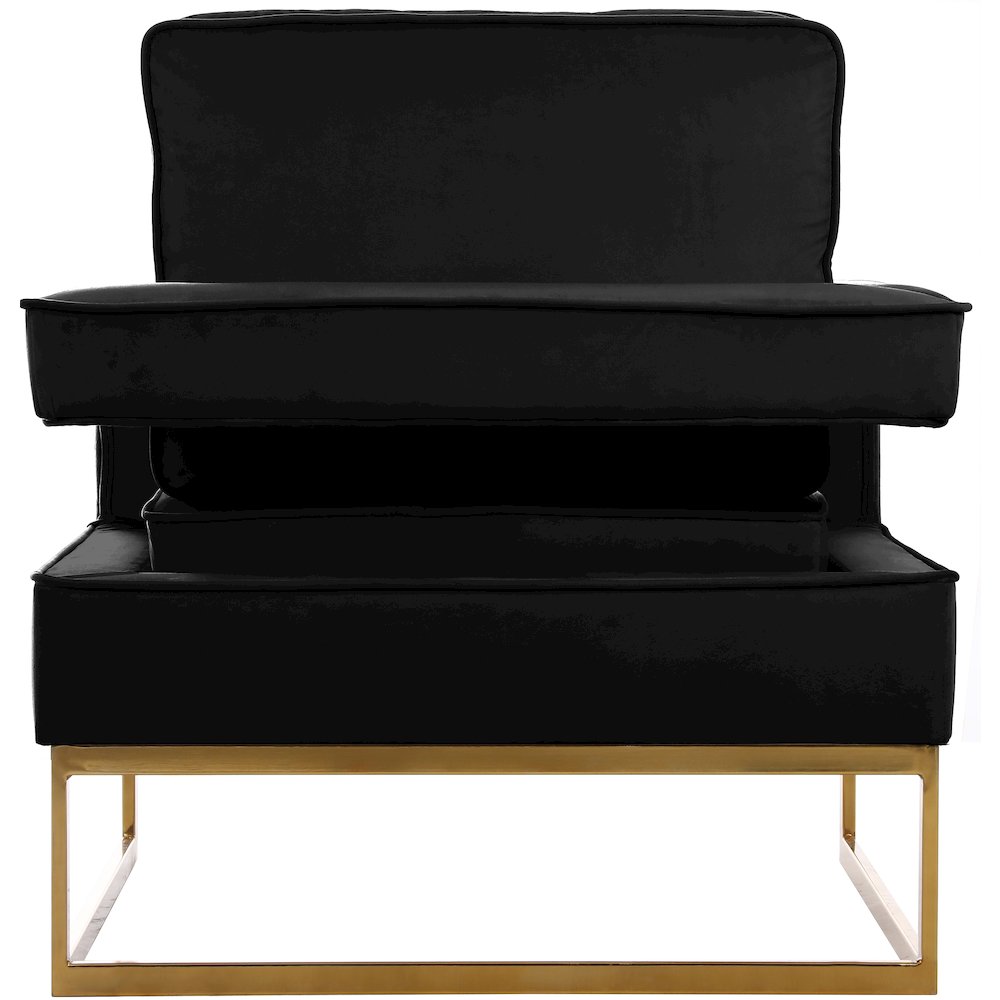 Noah Black Velvet Accent Chair