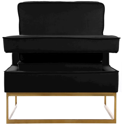 Noah Black Velvet Accent Chair