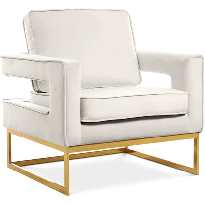 Noah Cream Velvet Accent Chair