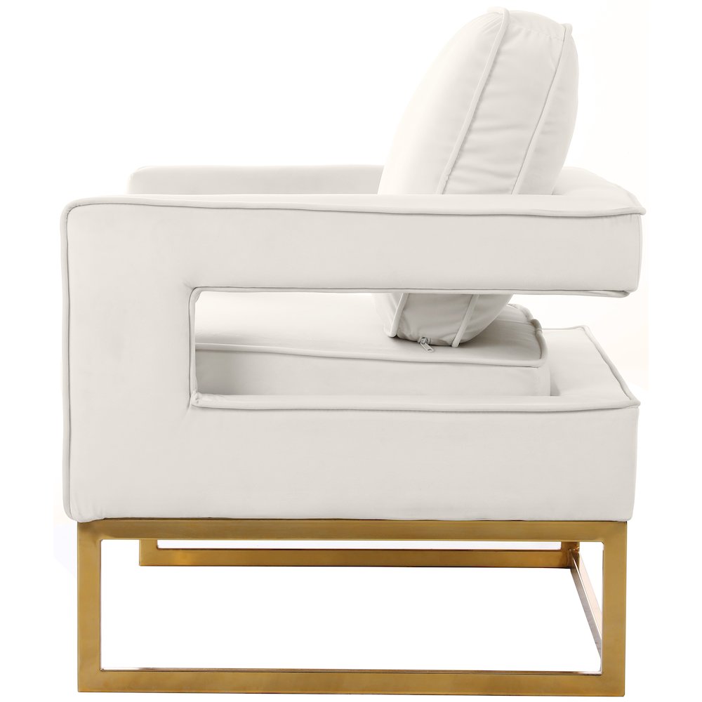 Noah Cream Velvet Accent Chair