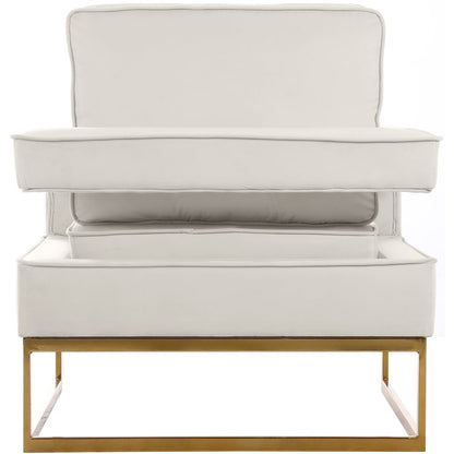 Noah Cream Velvet Accent Chair