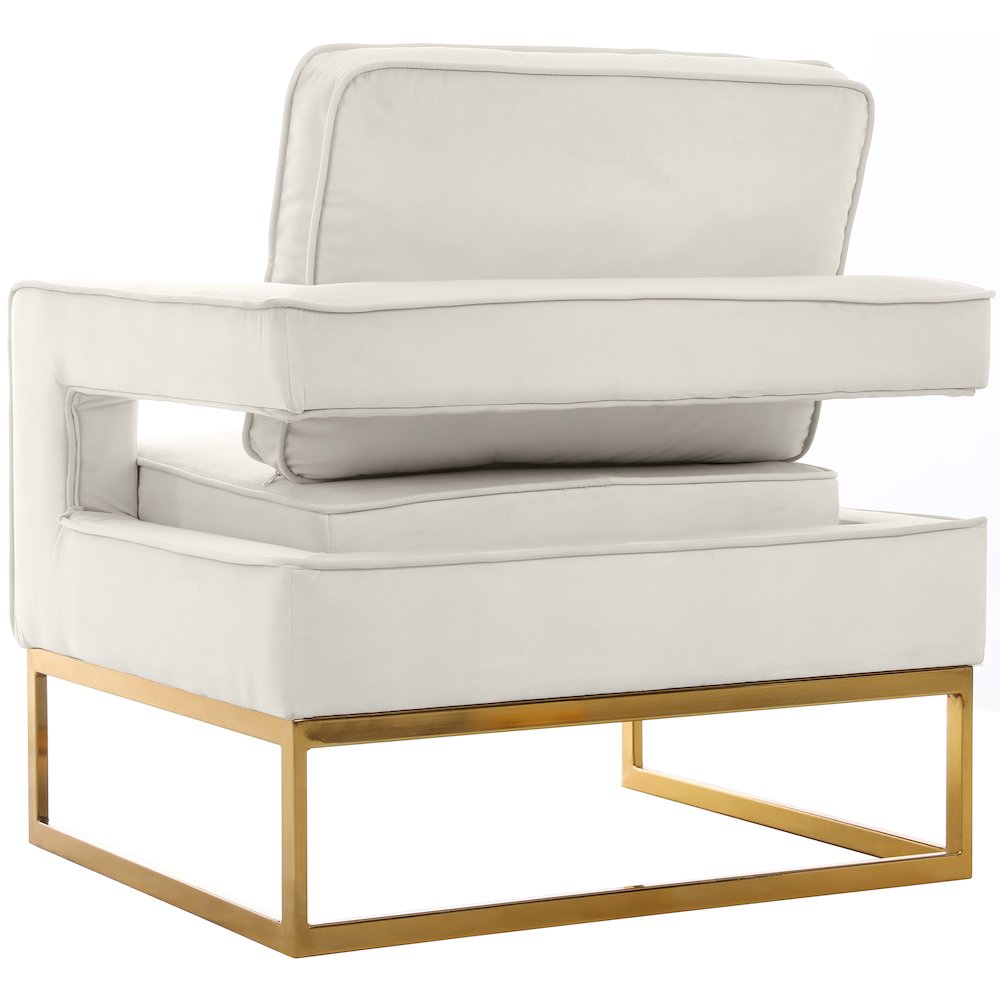 Noah Cream Velvet Accent Chair