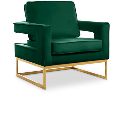 Noah Green Velvet Accent Chair