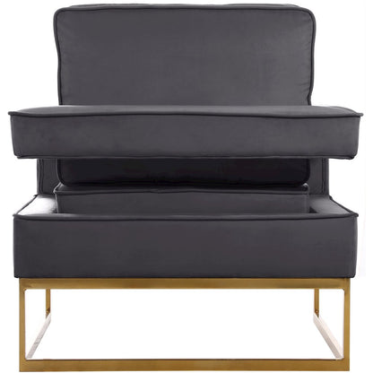 Noah Grey Velvet Accent Chair