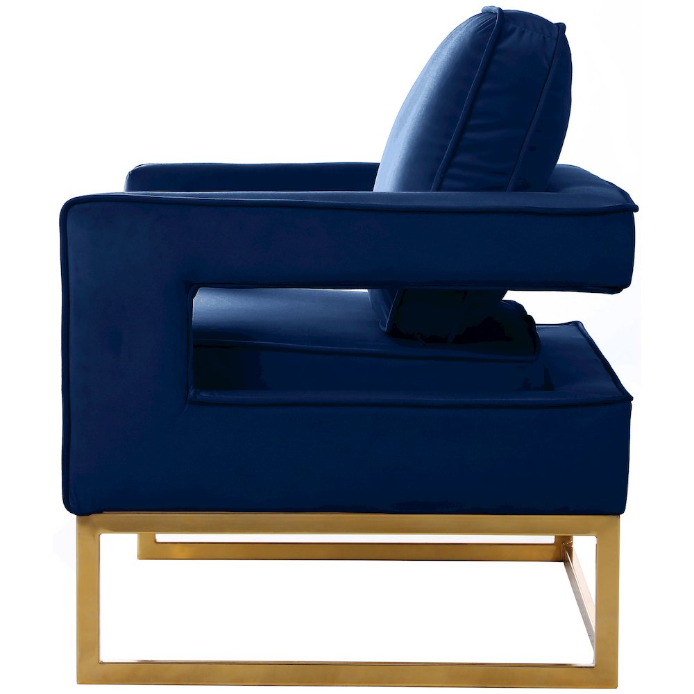 Noah Navy Velvet Accent Chair
