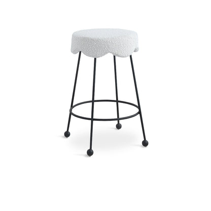 Fleur Cream Fabric Counter Stool
