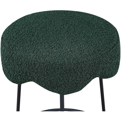 Fleur Green Fabric Counter Stool