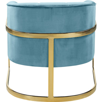 Carter Aqua Velvet Accent Chair