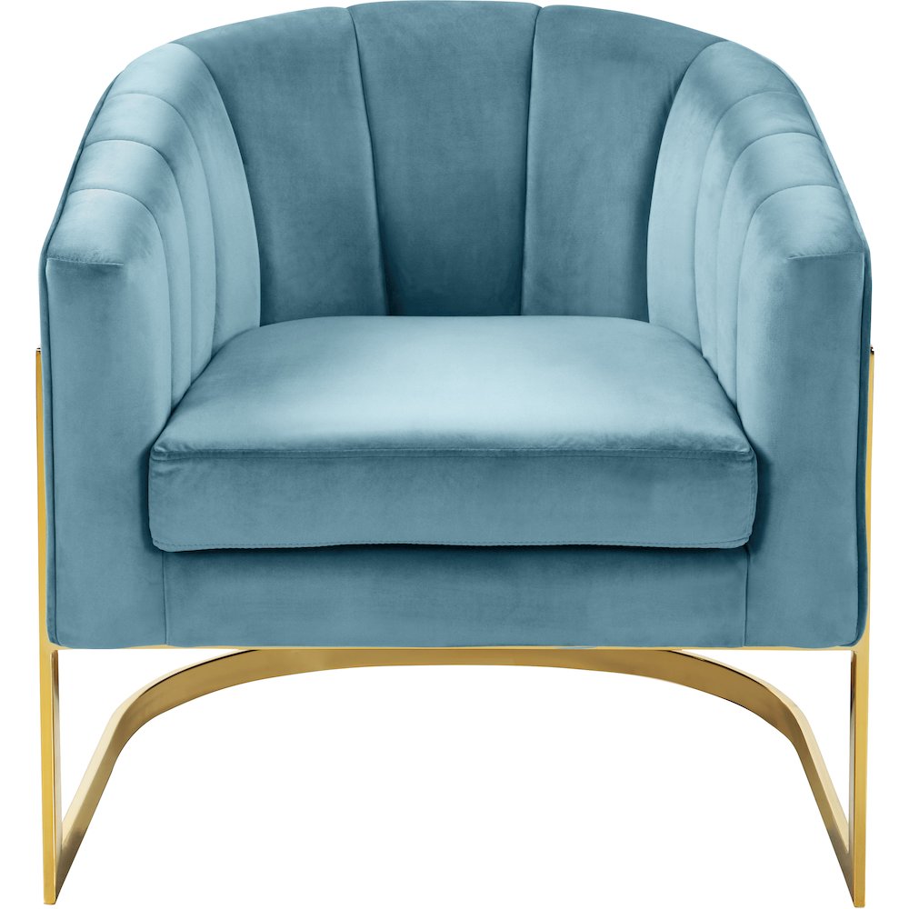 Carter Aqua Velvet Accent Chair