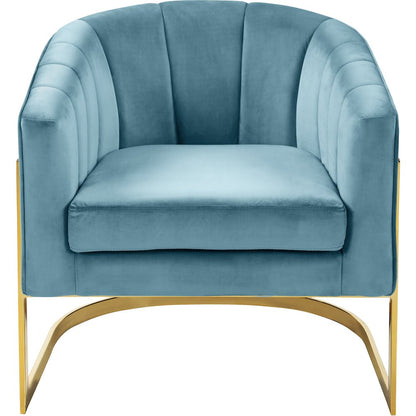 Carter Aqua Velvet Accent Chair