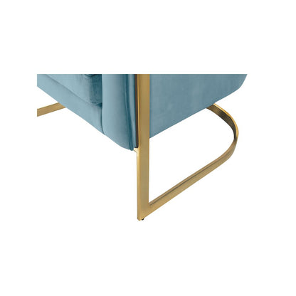 Carter Aqua Velvet Accent Chair