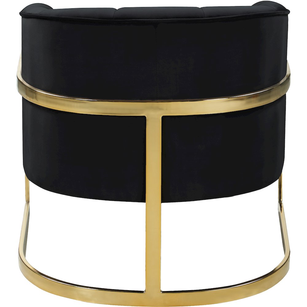 Carter Black Velvet Accent Chair