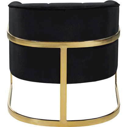 Carter Black Velvet Accent Chair