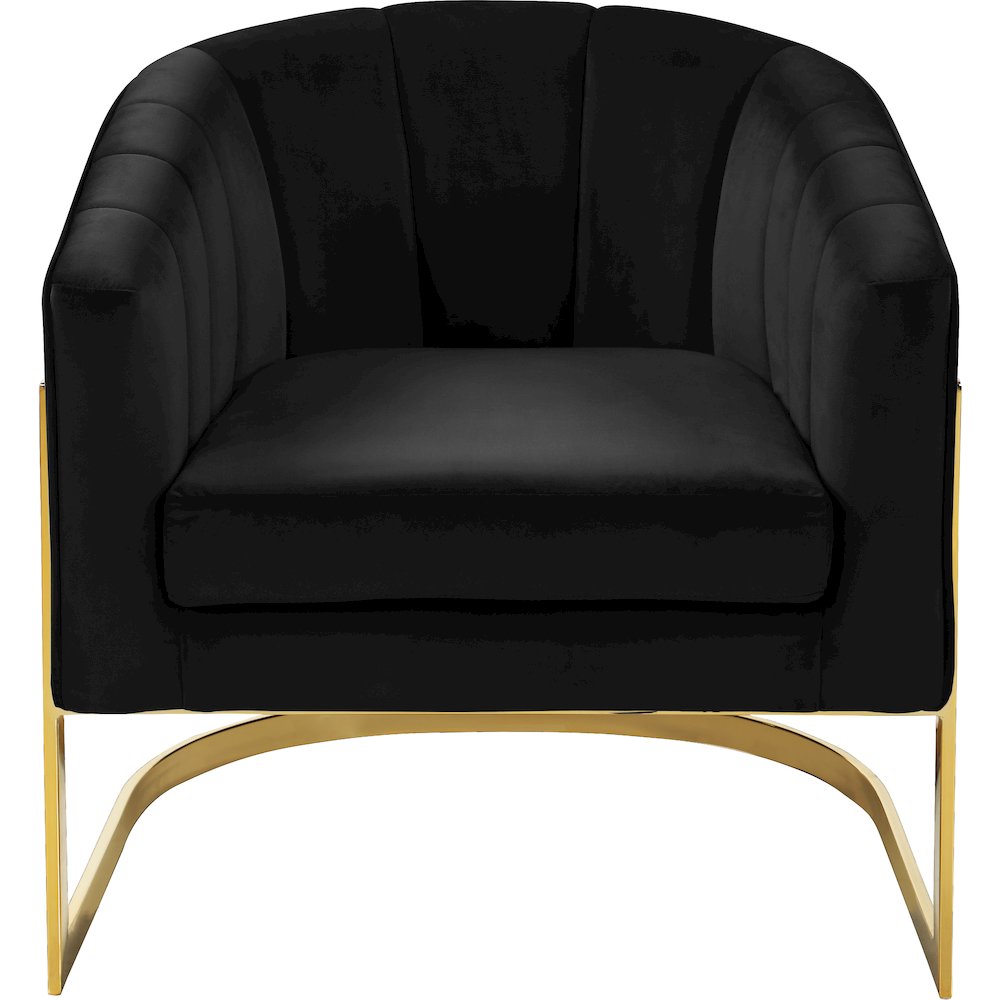 Carter Black Velvet Accent Chair