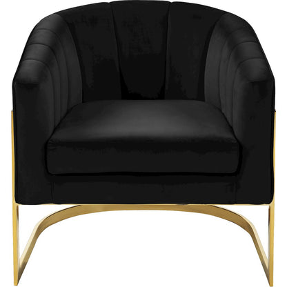 Carter Black Velvet Accent Chair