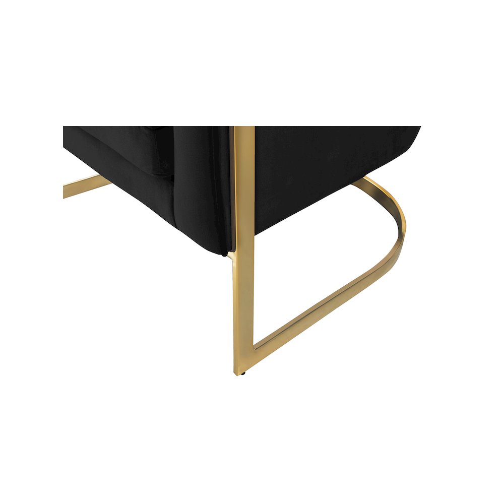 Carter Black Velvet Accent Chair