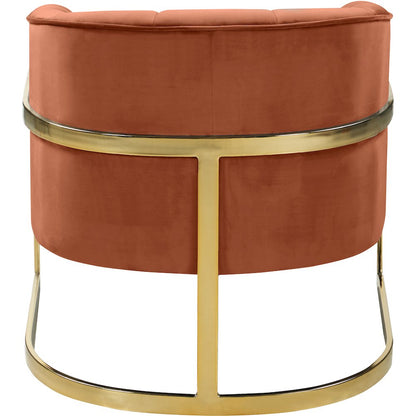 Carter Cognac Velvet Accent Chair