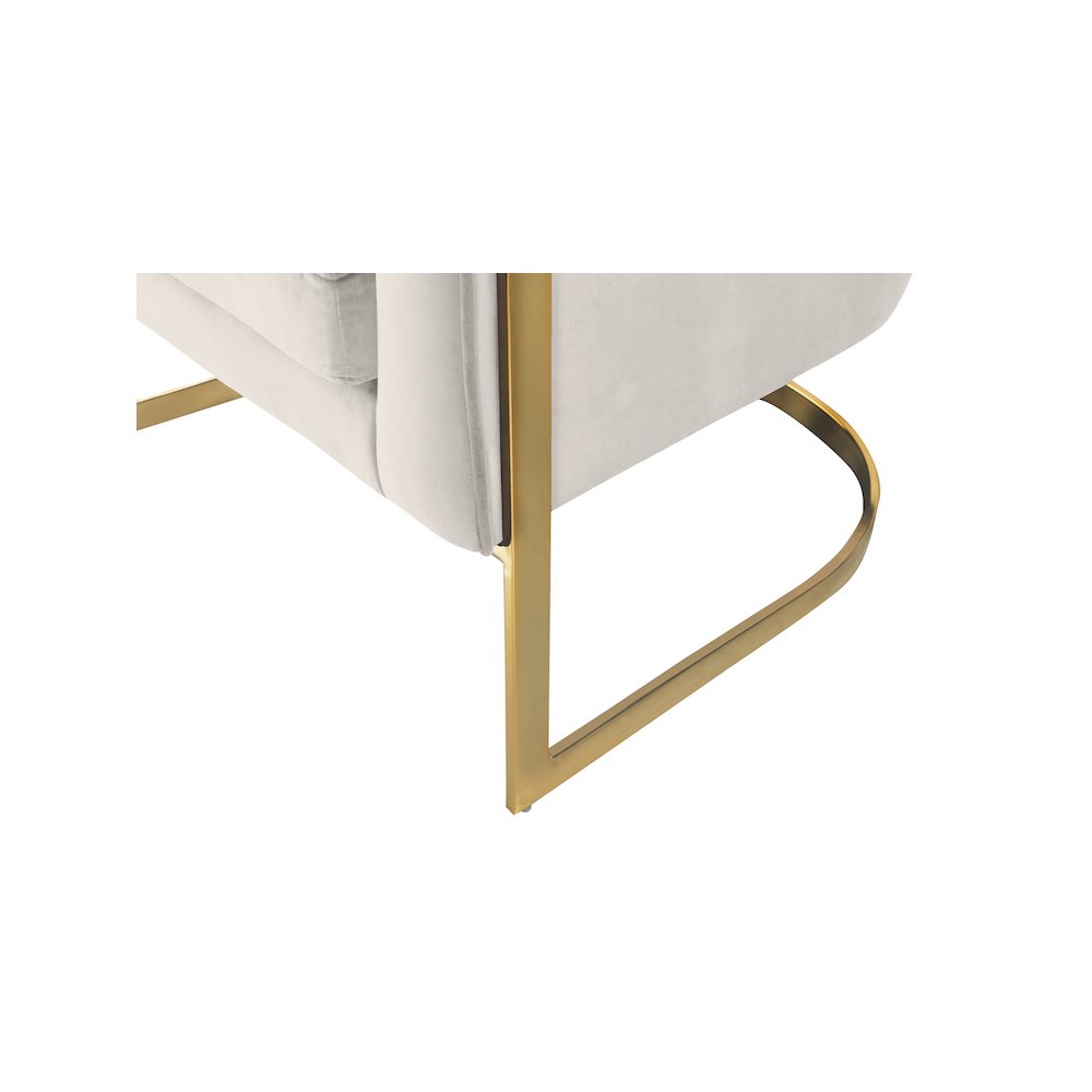 Carter Cream Velvet Accent Chair