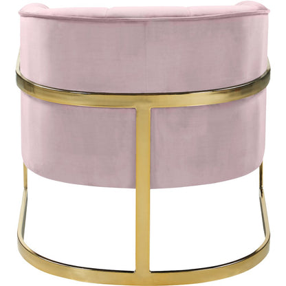 Carter Pink Velvet Accent Chair