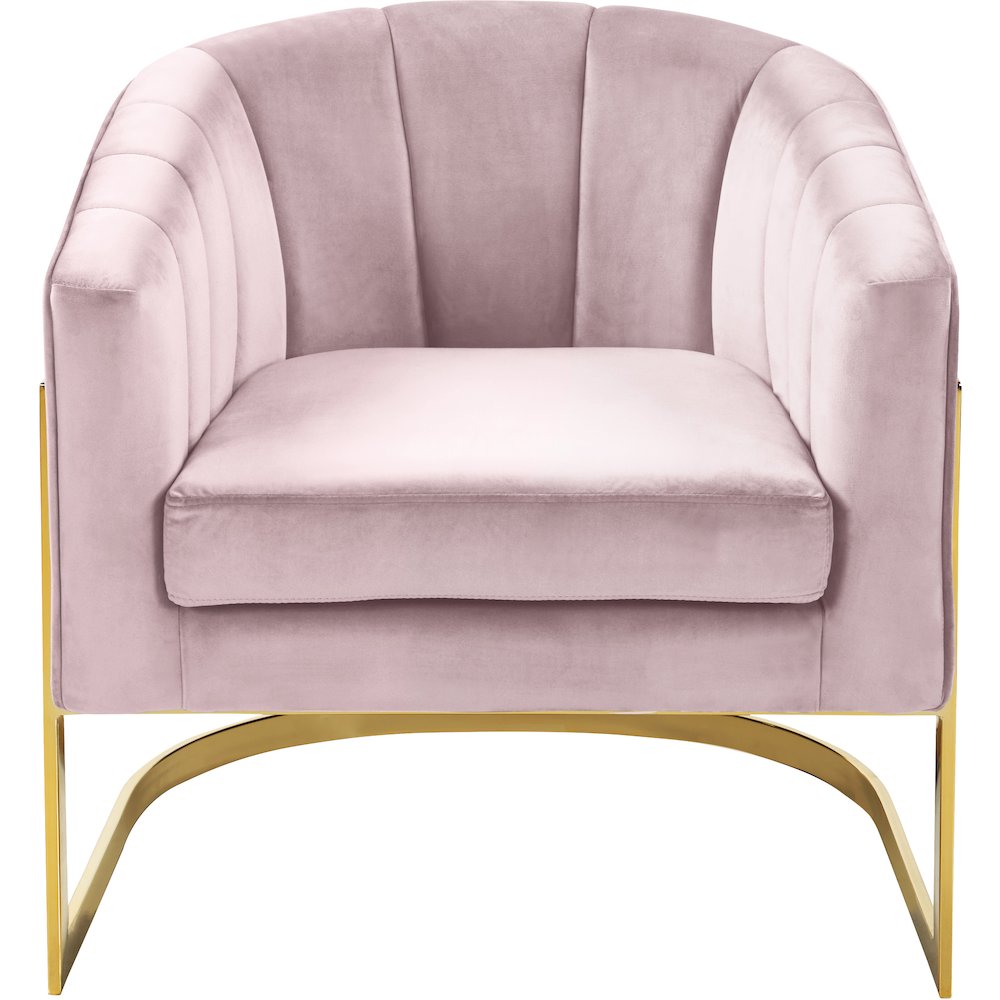 Carter Pink Velvet Accent Chair